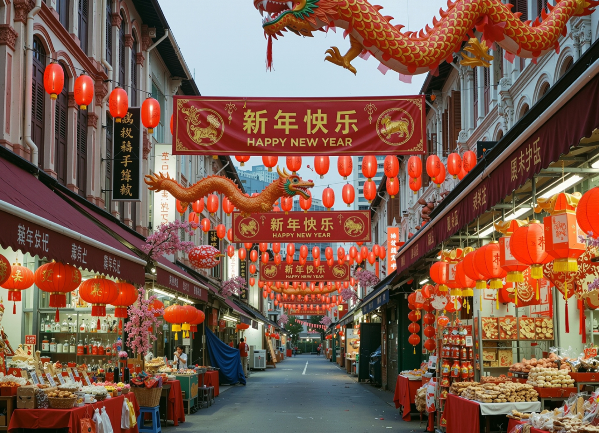 Vibrant New Year celebration in Chinatown