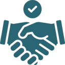 Agreement symbol with check mark